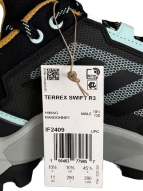 adidas Terrex Swift R3 Low Hiking Shoes Mens Flash Aqua/Core Black US 11 main image 5